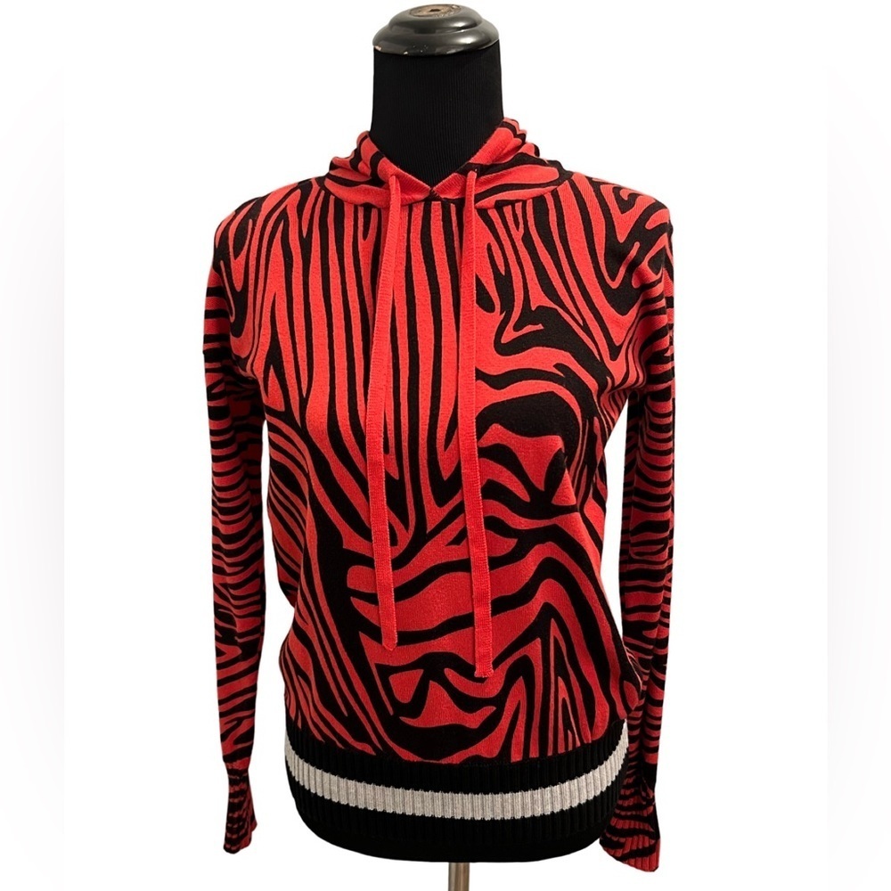 Central Park West Tiger Print Hoodie Size XS